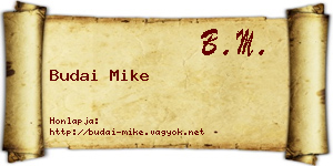 Budai Mike névjegykártya